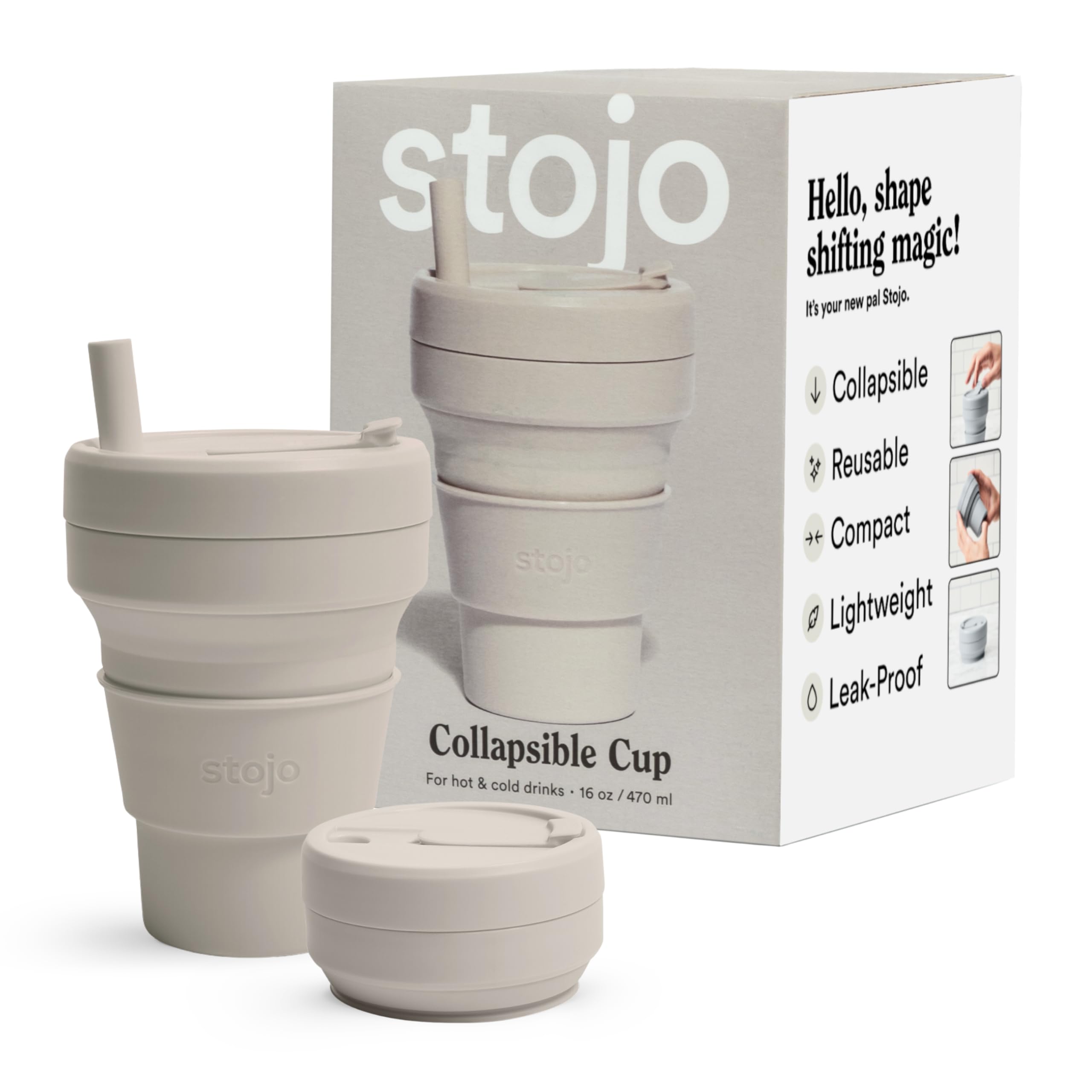 Stojo Collapsible Pocket Cup (16 oz) — product photo