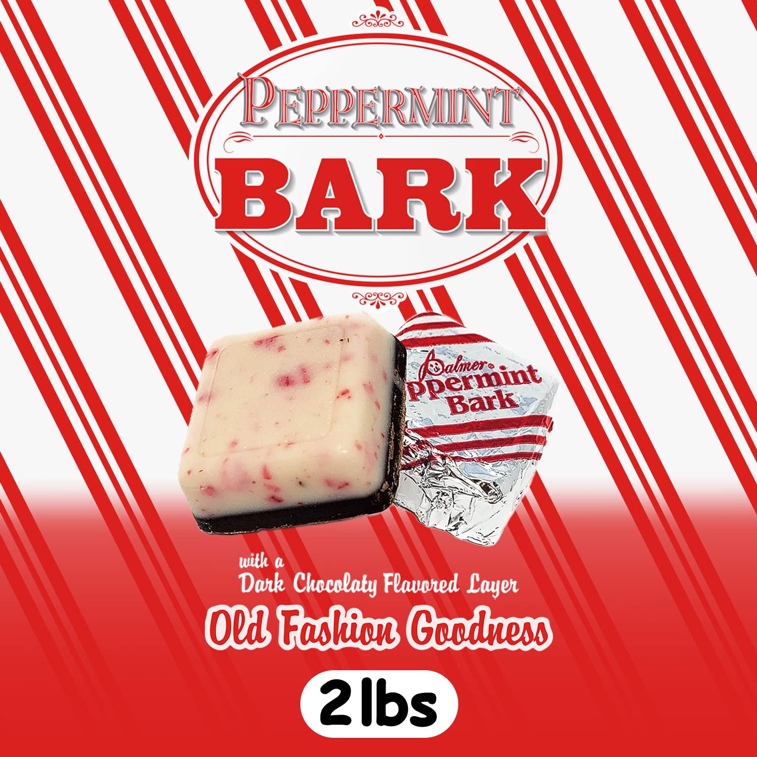 Williams Sonoma Peppermint Bark Tin (1 lb) — product photo
